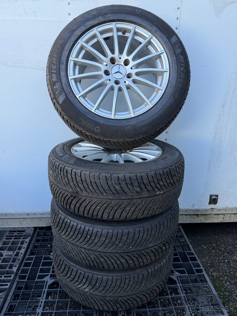 PREDÁM sadu 17" AL disky Mercedes-Benz +zimné pneu MICHELIN - 3