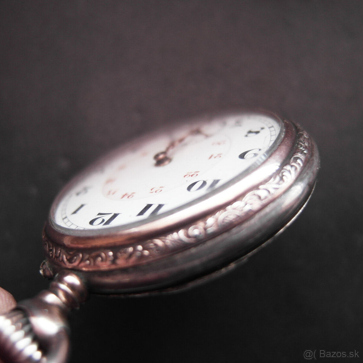 Vreckové hodinky ručička striebro - 3