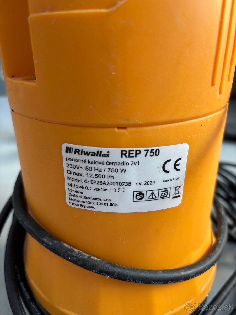 Predám RIWALL PRO Kalové čerpadlo REP 750 - 3