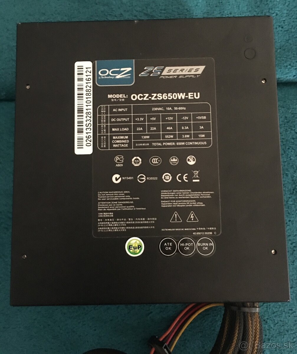 Predám napájací sieťový zdroj OCZ pre PC 650W - 3