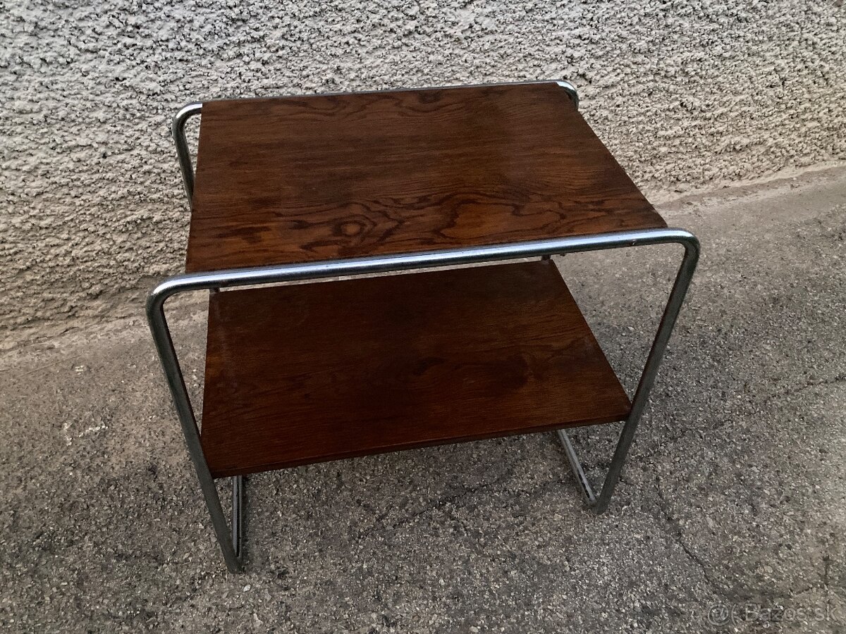 starožitný chrómový stolík - 3