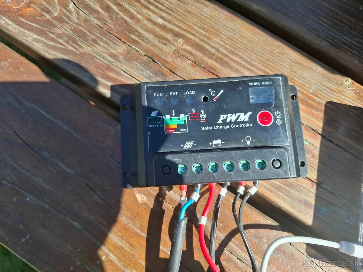 Solárny panel + regulátor + autozásuvka s USB - 3