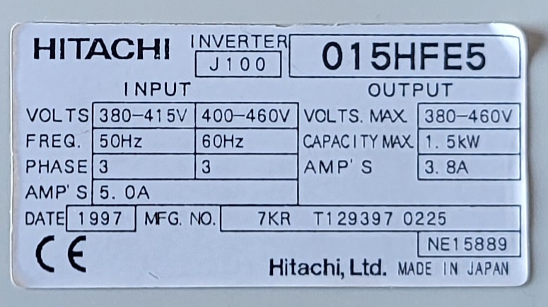 Menič HITACHI 1,5kW - 3