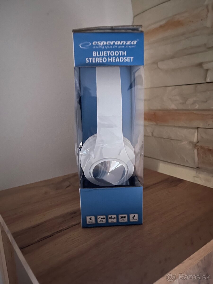 Bluetooth slúchadla biele - 3