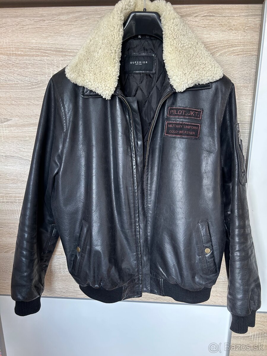 Pánska kožná bunda (PILOT) - 3