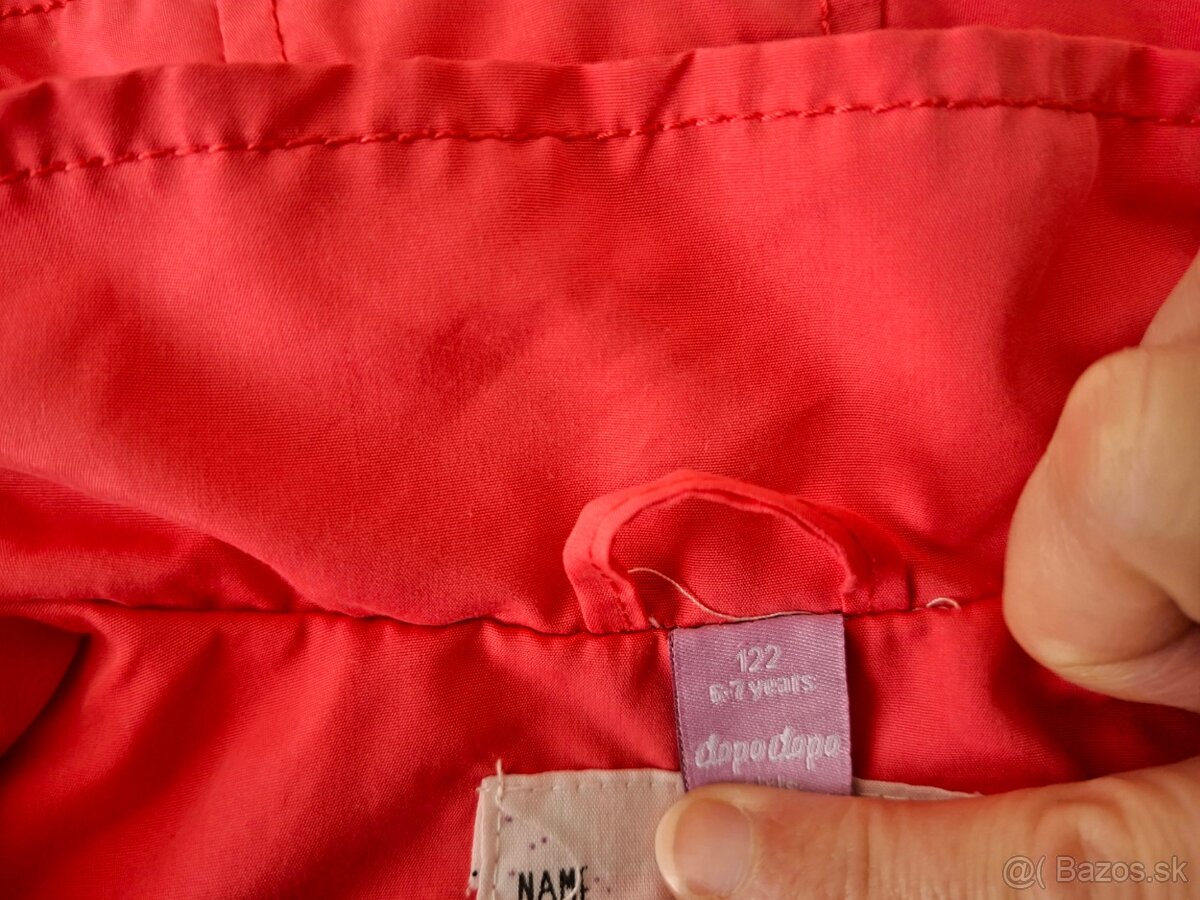 Ružový kabátik veľkosť 122 - 3