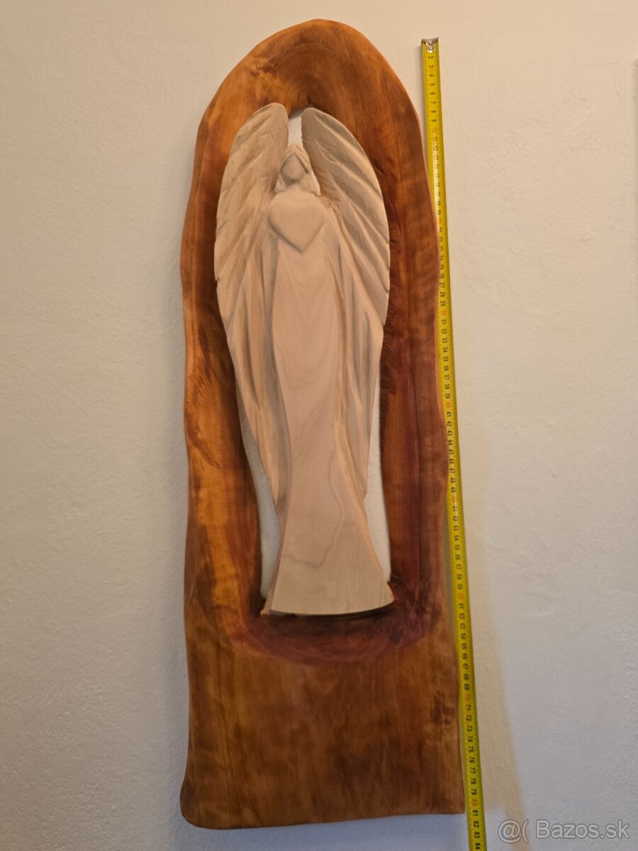 Drevená socha anjela - 3
