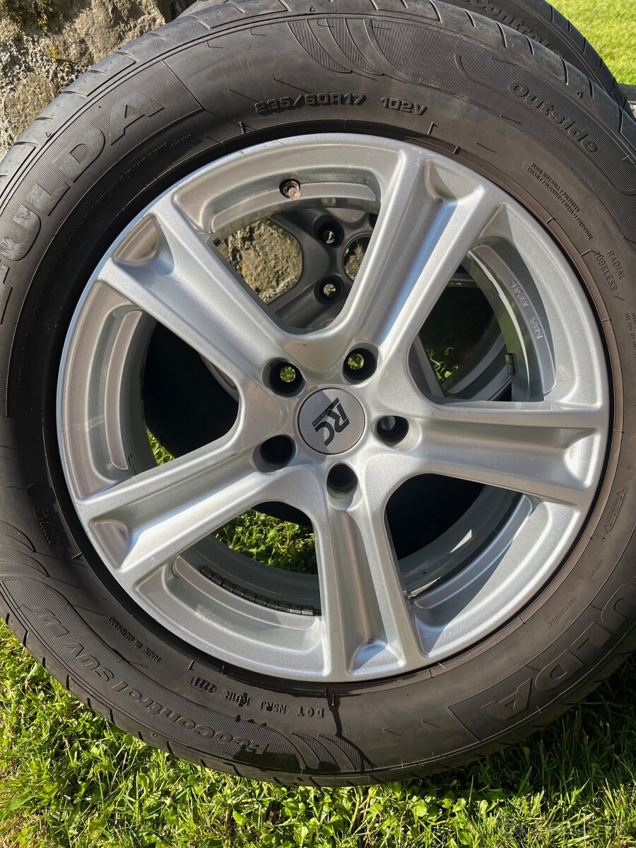 ALU disky 7,5J x 17H2 ET 35 + pneu 235/60 R17 - 3