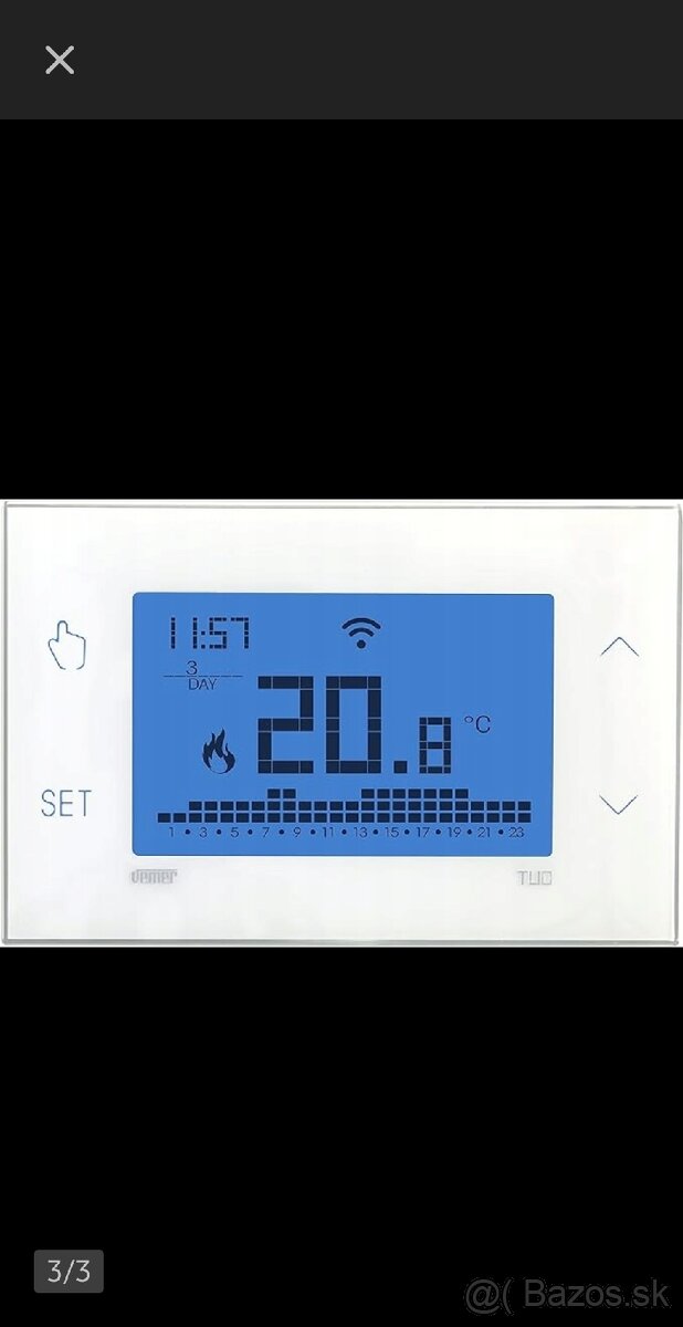 Termostat Tuo Wi-Fi Batteria Bianco - 3