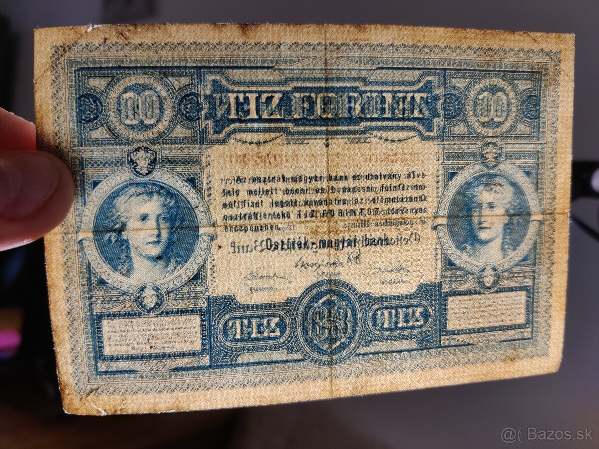 Bankovky 10 Gulden 1881 - 3