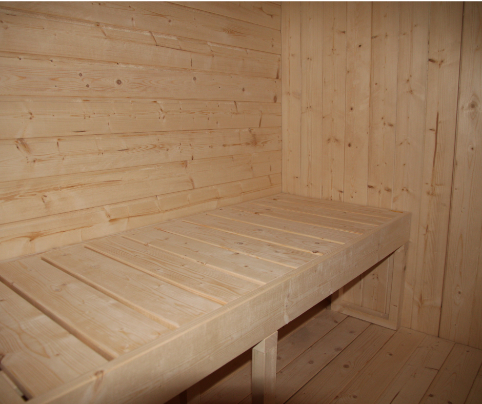Kvadratická sauna z termodreva / smrek - 3