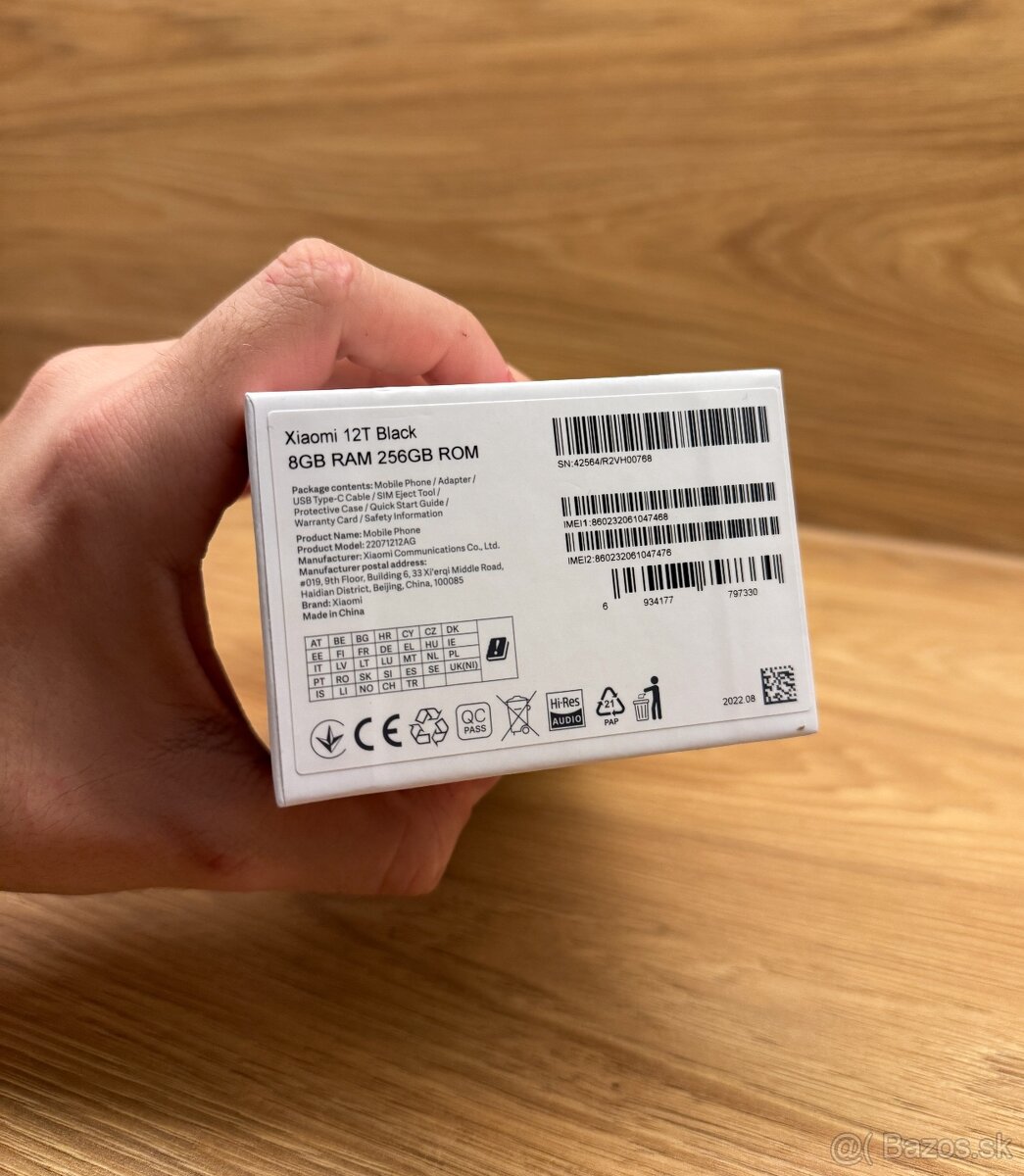Xiaomi 12T 8GB / 256GB Black - nový, zabalený - 3