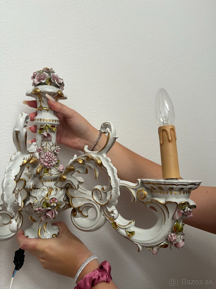 Porcelánová nástenná lampa - 3