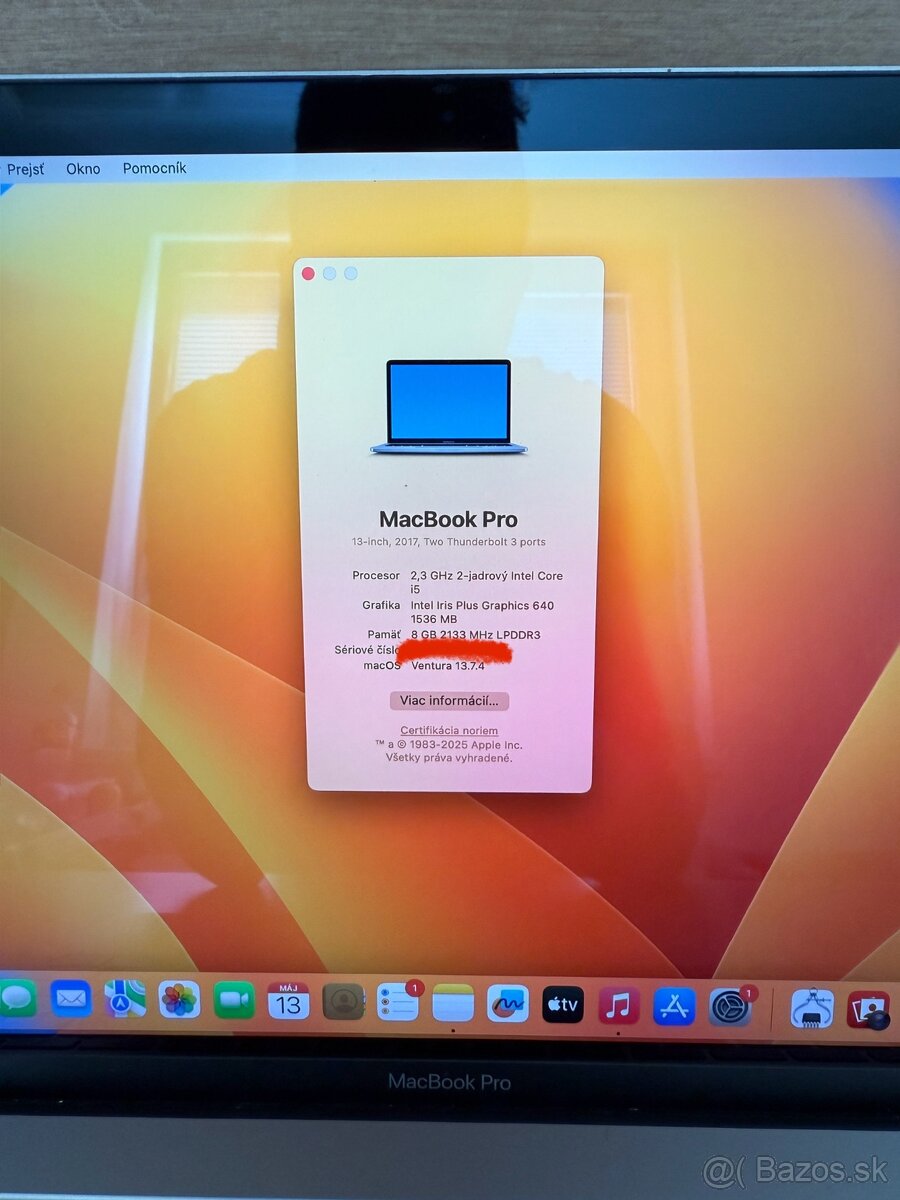 MacBook Pro 13” (2017) – veľmi zachovalý stav - 3