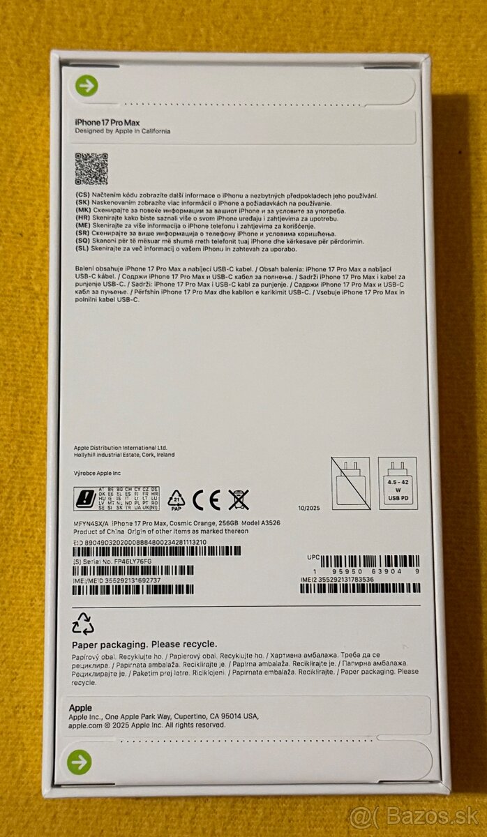 iPhone 17 Pro Max 256GB Cosmic Orange / SK - 3