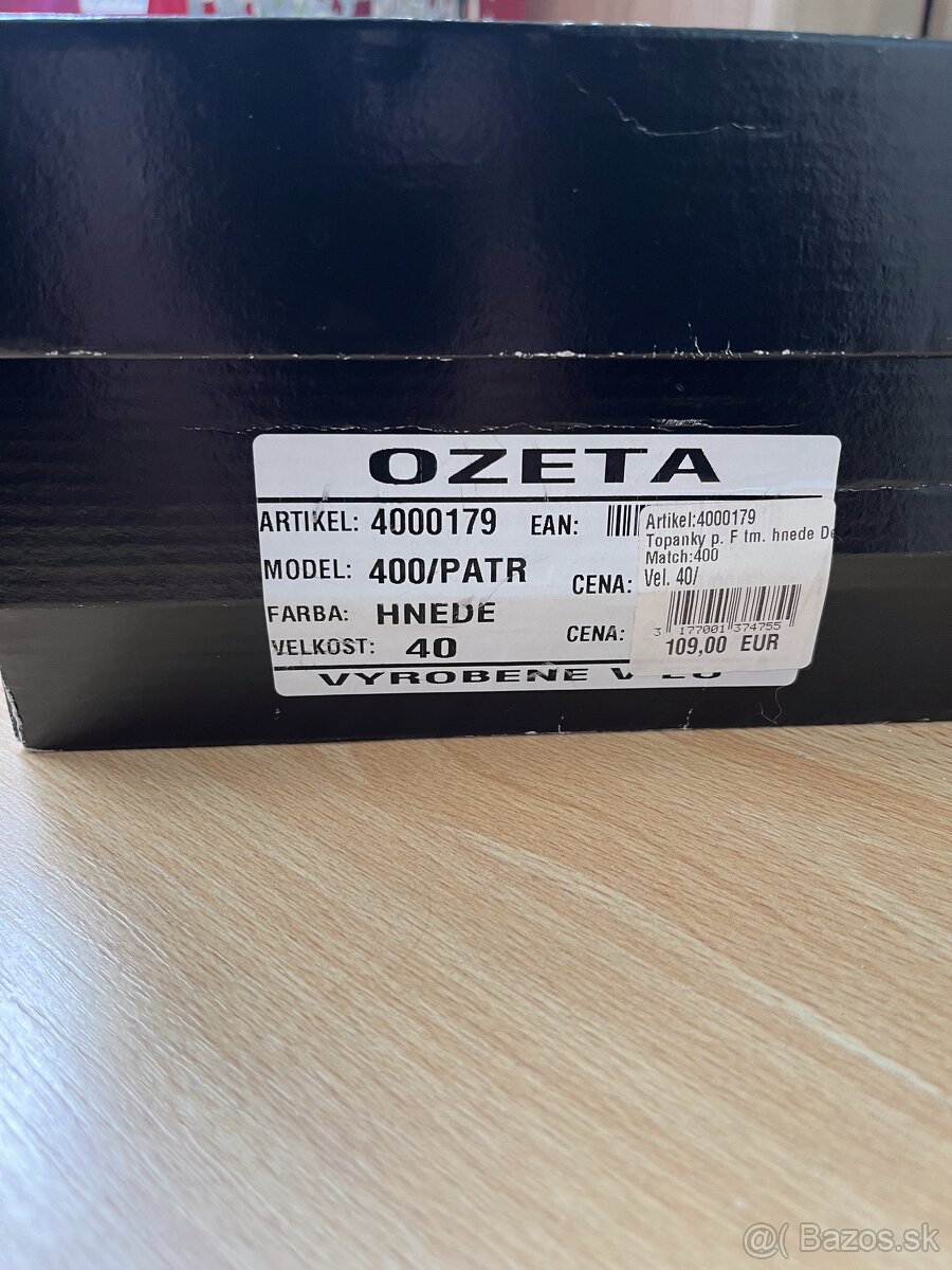 Pánske kožené topánky zn. OZETA, veľ. 40 - 3