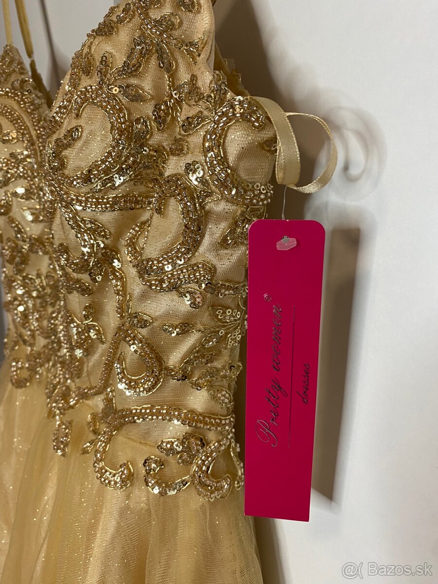 Zlaté šaty, veľ. S, s vysačkou - 3