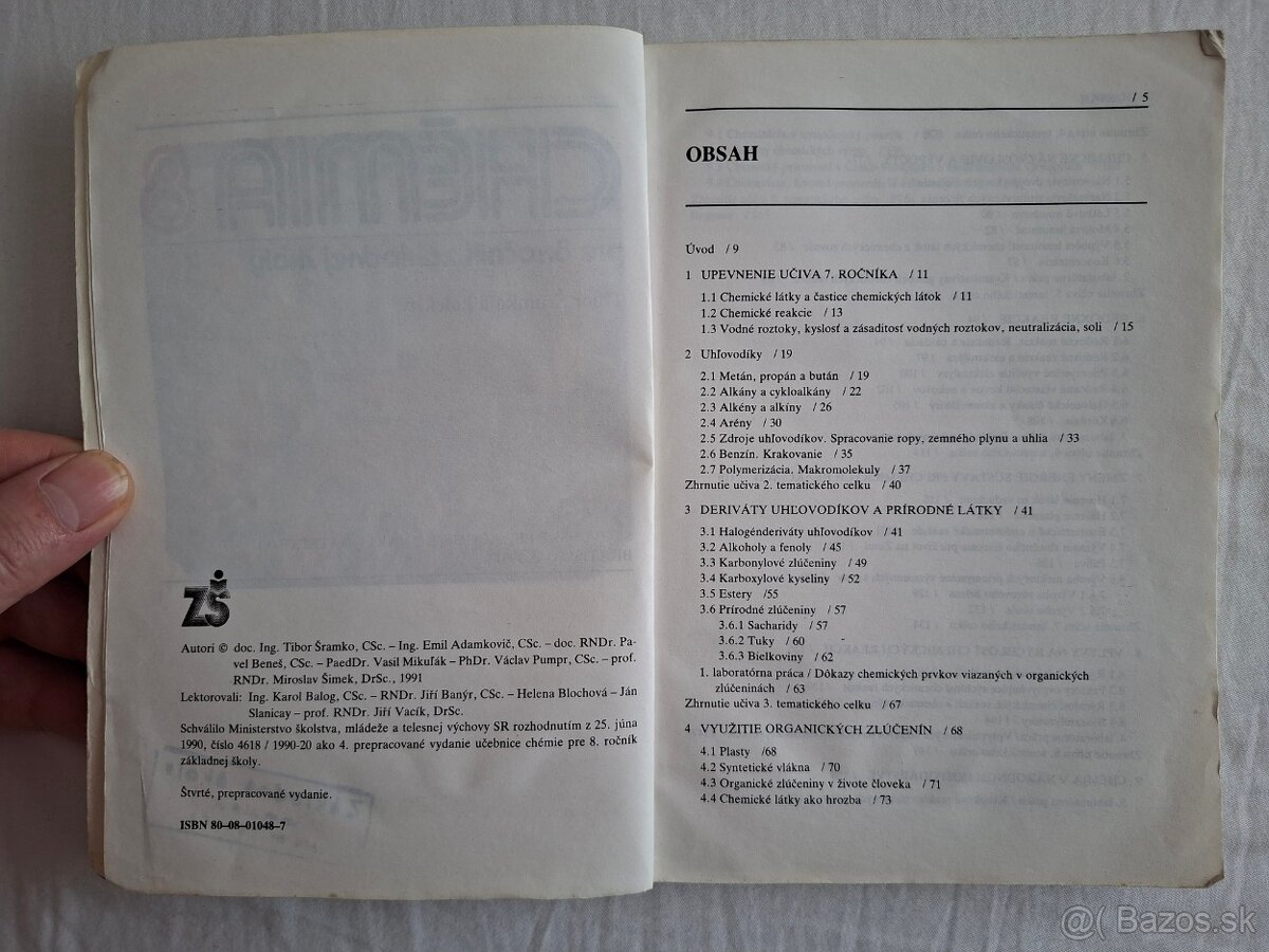Chémia pre 8 ročník ZŠ Tibor Šramko 1991 - 3