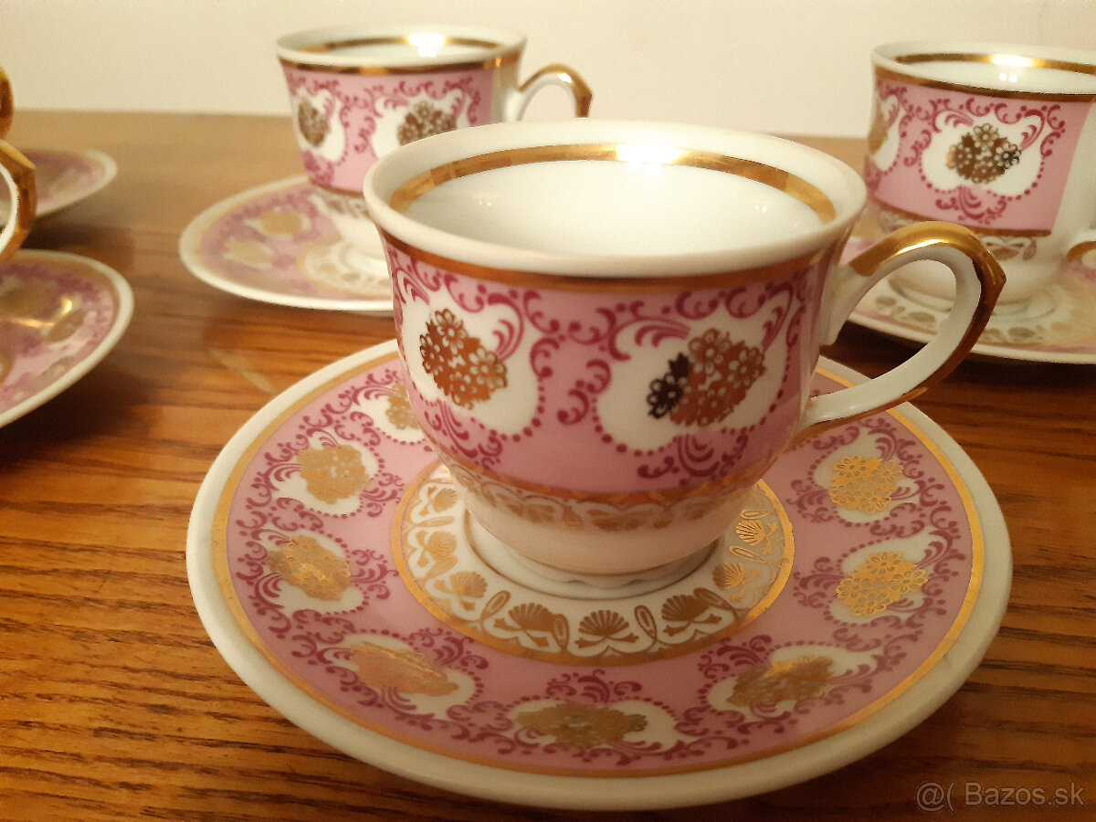 Sada šálok s podšálkami + etažér - 3