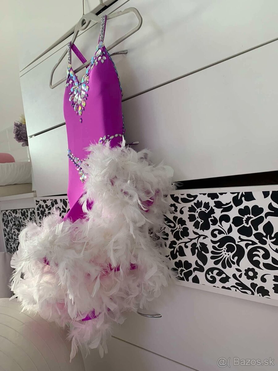 saty spolocenske tance junior 2 s bielym perim - 3