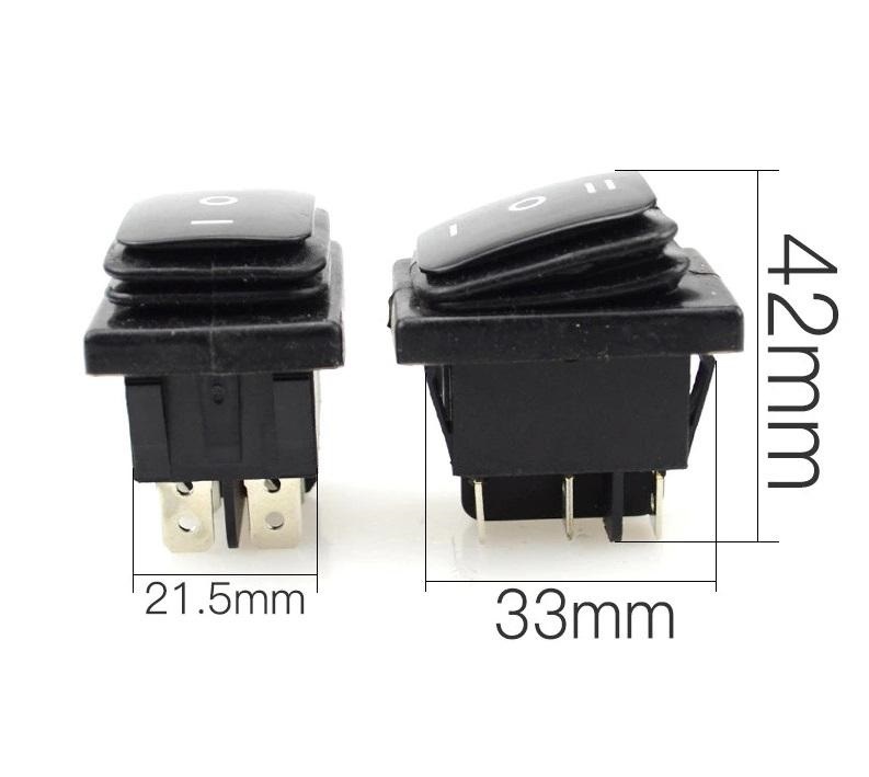 Vratný kolískový prepínač - vodotesný - 3