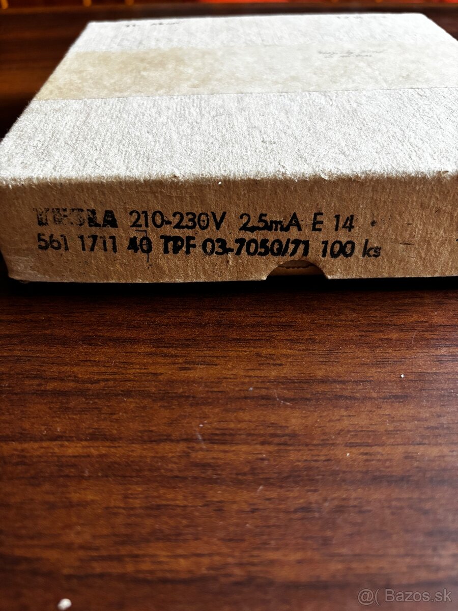 Tesla dútnavky E14 210-230V 100ks - 3