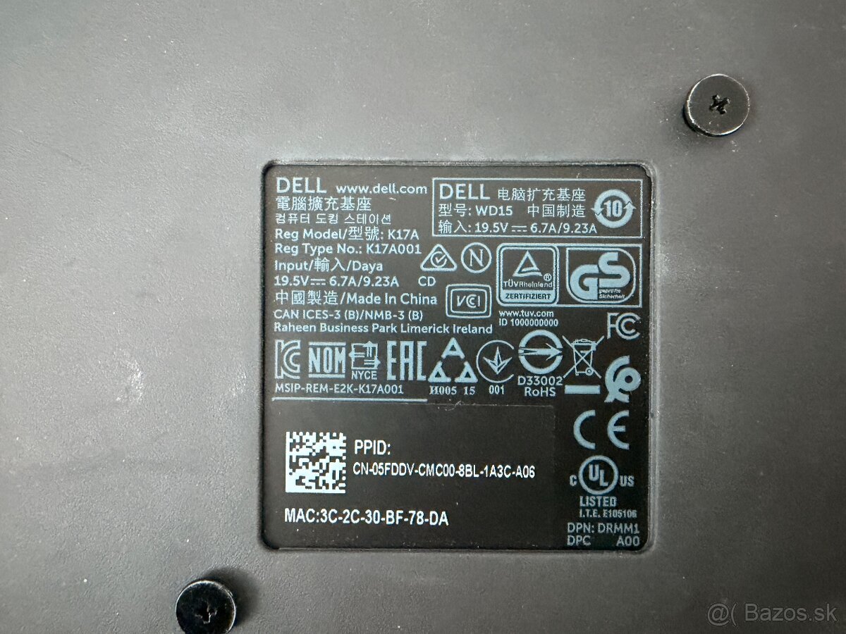 dokovacia stanica Dell K17A001 + 130w adaptér - 3