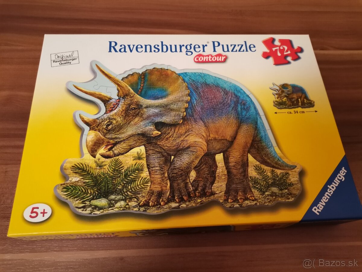 Puzzle dinosaurus Triceratops 72 dielikov - 3