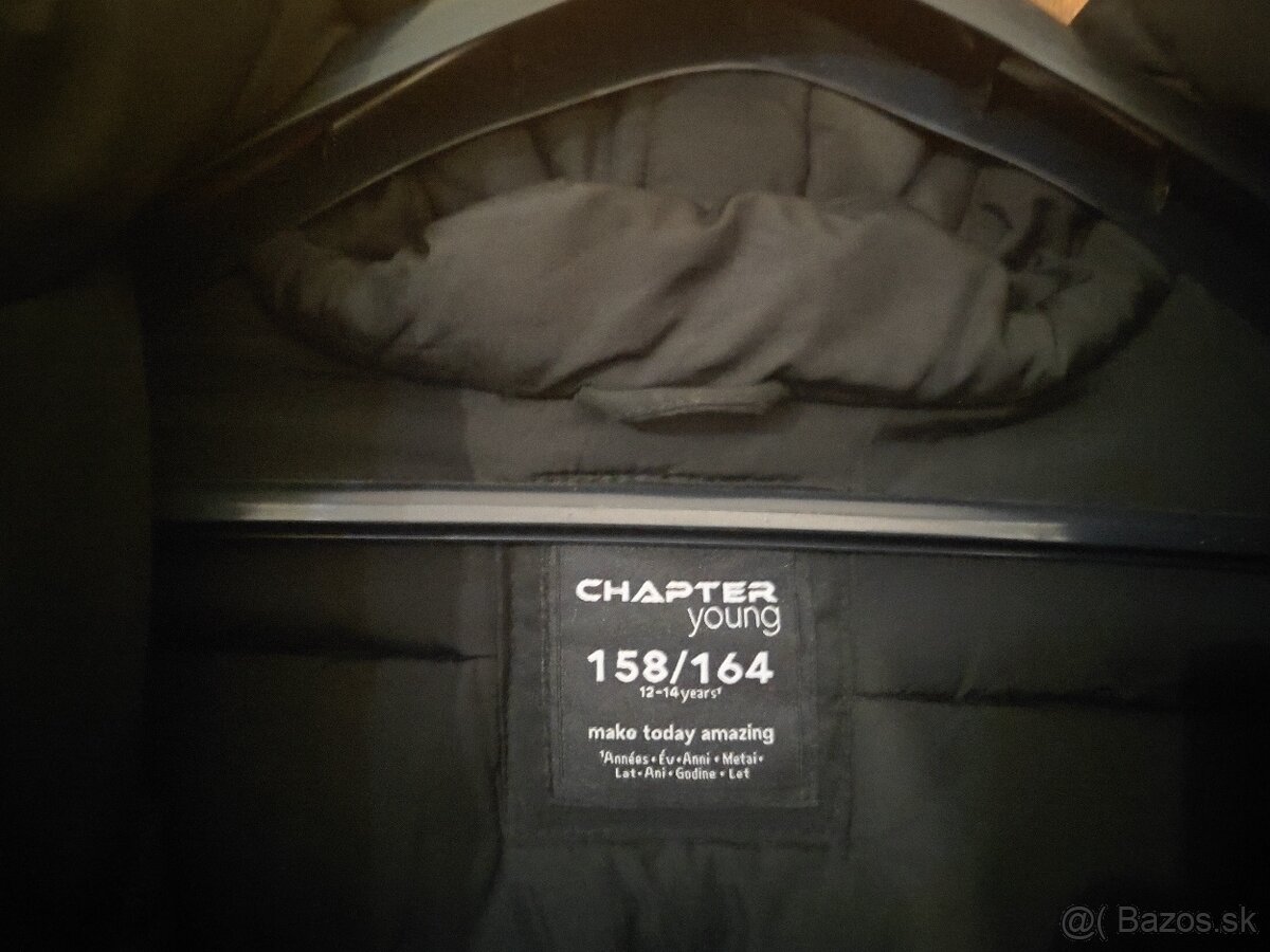 Chlapčenská zimná bunda 158/164 čierna - 3