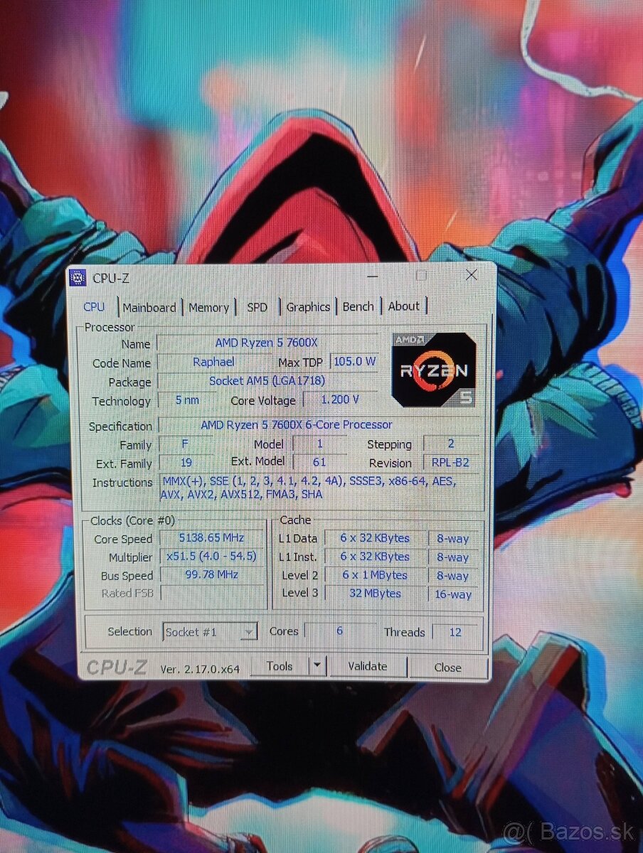 Amd ryzen 5 7600x - 3