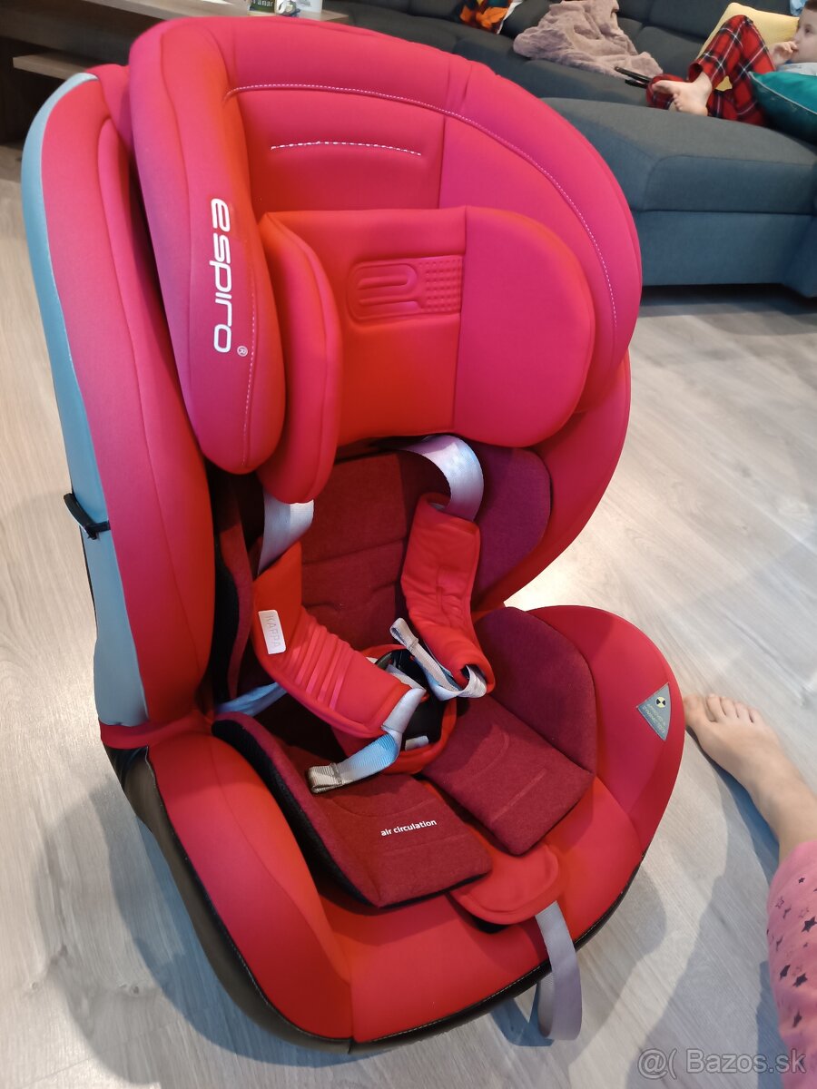 Autosedačka kappa espiro 9-36kg červená plus hnedá autosedač - 3