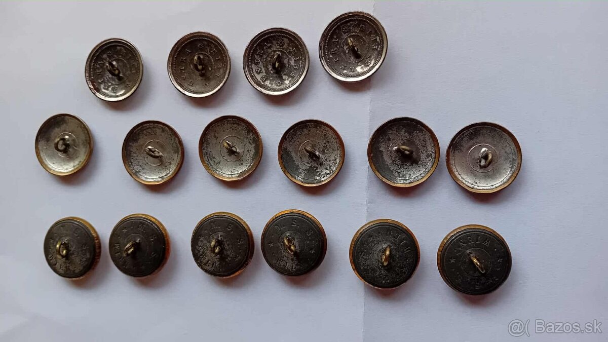 16 ks staré banícke gombiky - 3