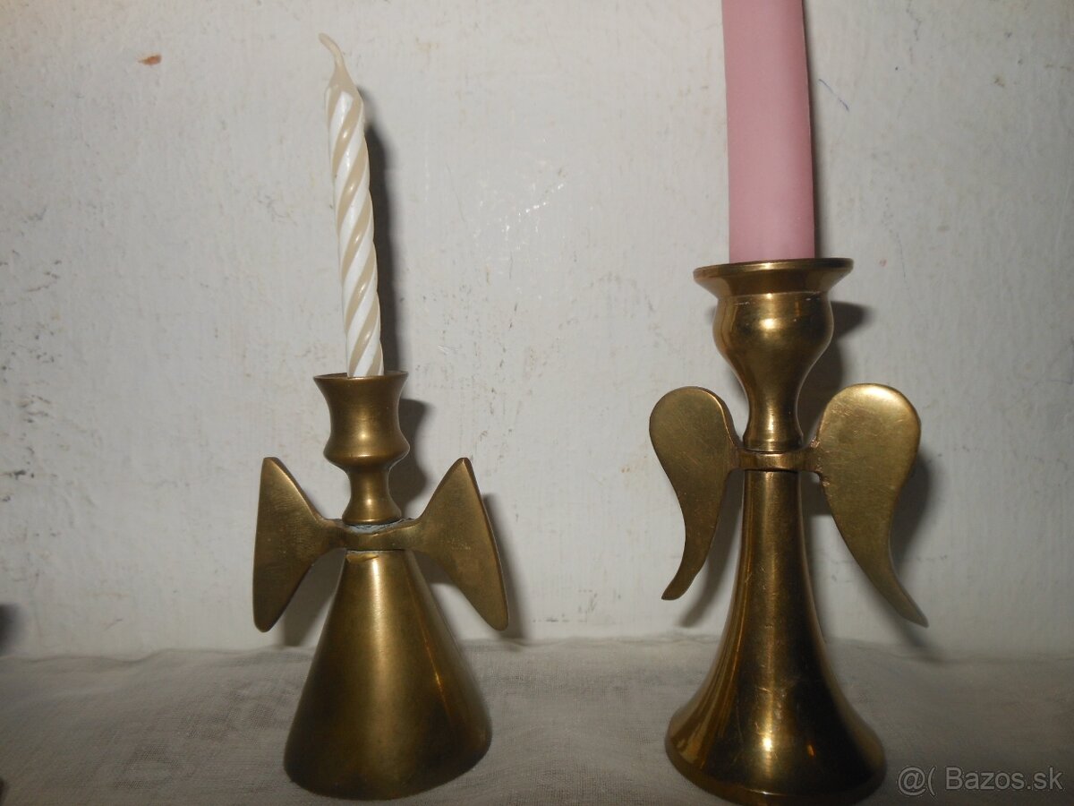 Mosadzní anjelici ako svietniky - 3