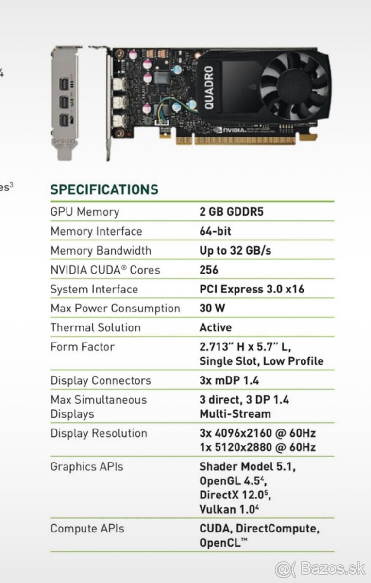 Grafická karta Nvidia Quadro P400 - 3