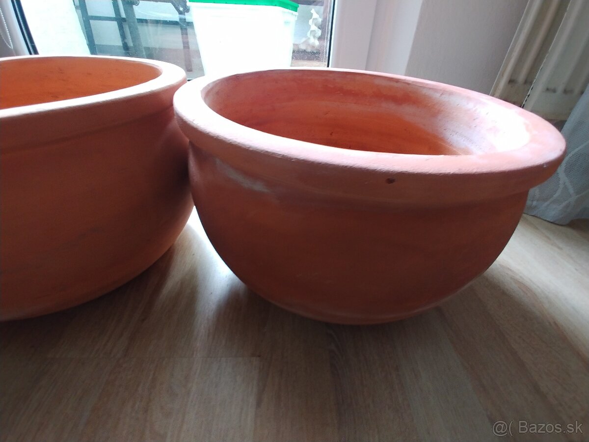 Tazke exterierove kvetinace, svetla terakota - 3
