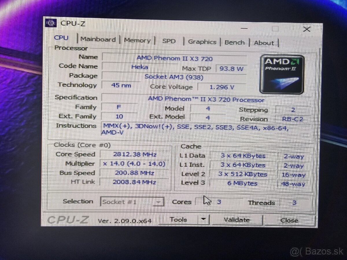 Počítačova zostava AMD Phnenom - 3