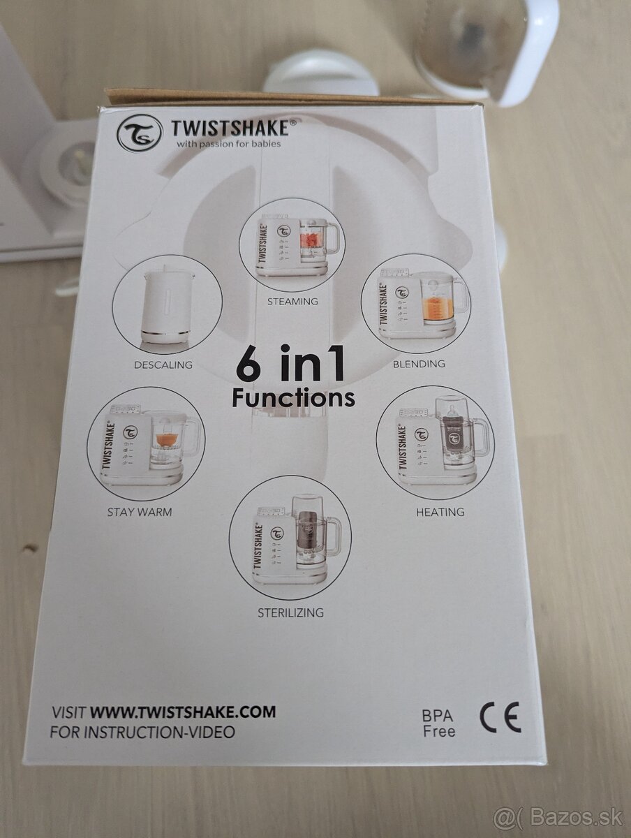 TWISTSHAKE 6in1 Baby Food Processor multifunkčný robot biely - 3