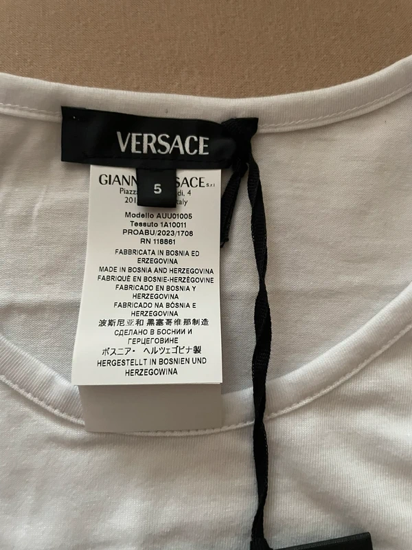 Versace tričko – biela farba, veľkosť L - 3