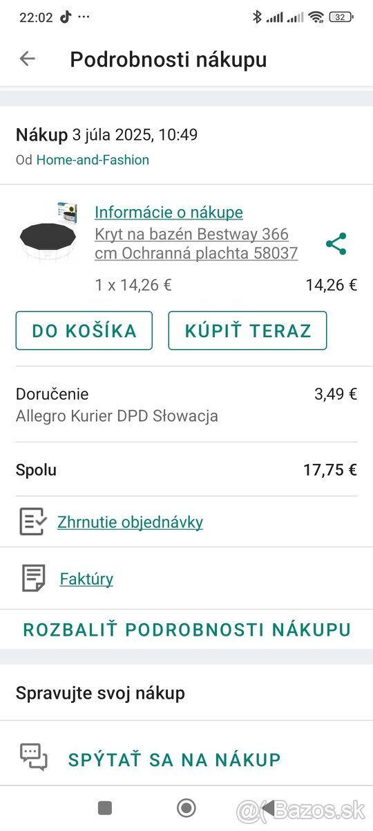 Bazen 366x76 cm novy, nerozbaleny - 3