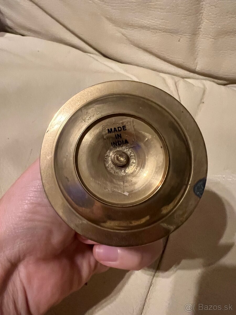 Indicky kovový svietnik na jednu sviečku - 3