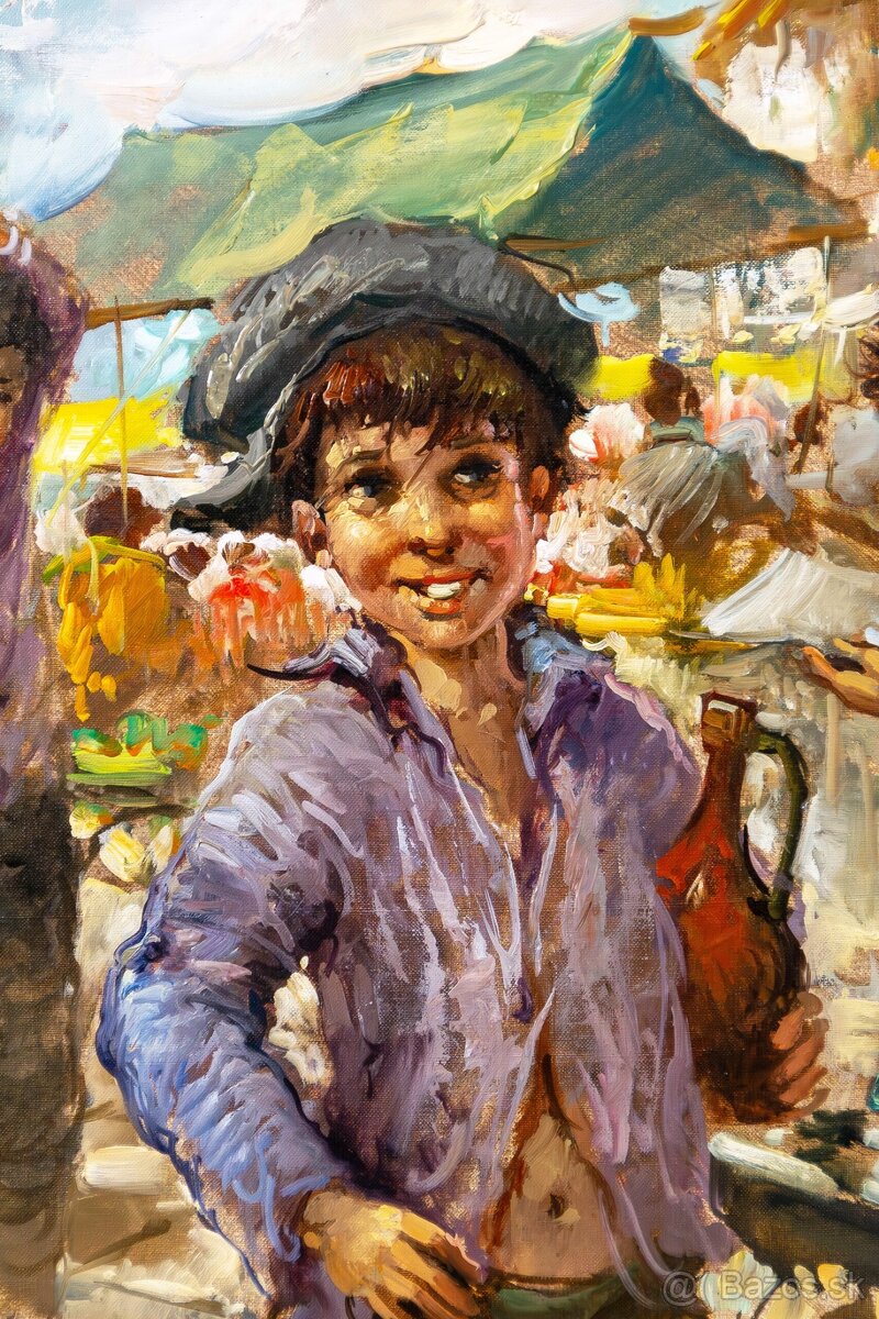 Trh , N.S.Esposito, olej na plátne, 800 × 600 mm - 3