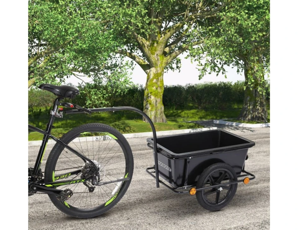 Príves s vaničkou na bicykel 90 L - čierny - 3