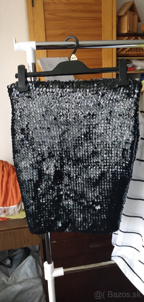 Dàmska spolocenská trblietavá sukña ,elasticka . - 3