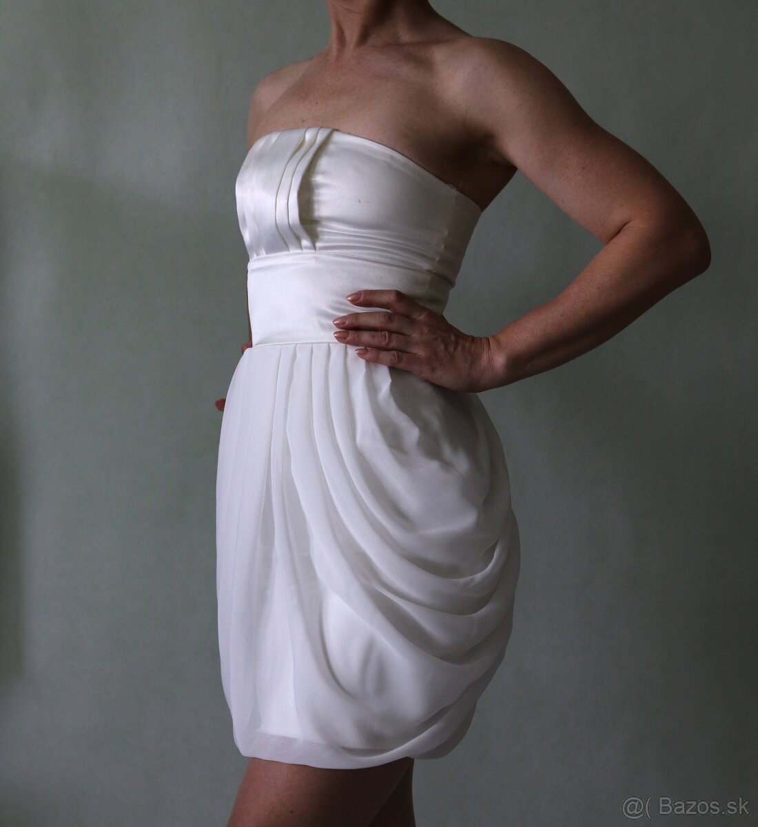 Korzetové šaty satén a šifón I Love Link veľ.32 - 3