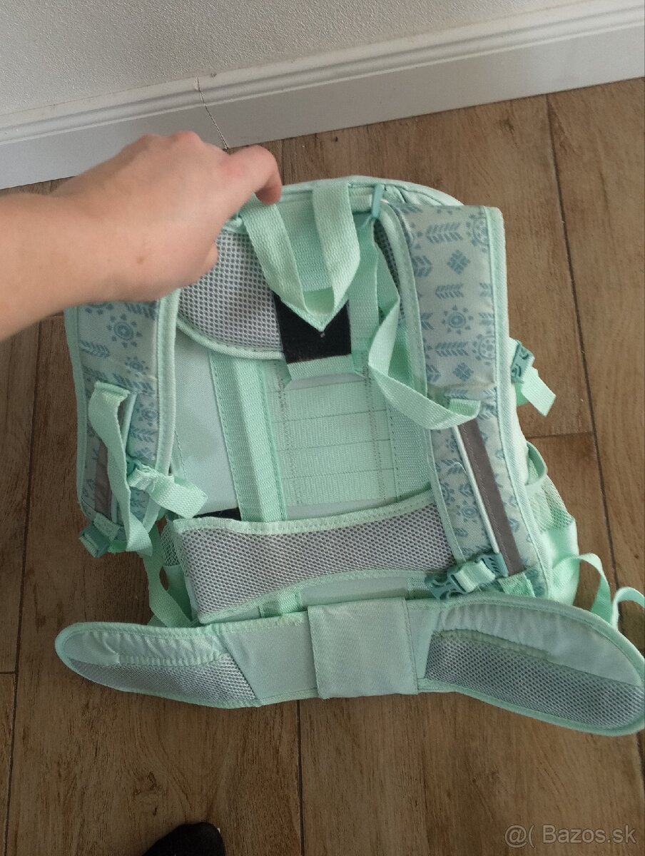 Mentolová školská taška-ruksak - 3