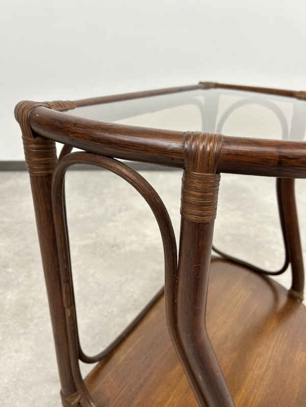 Dizajnový bambusový príručný stolík - 3