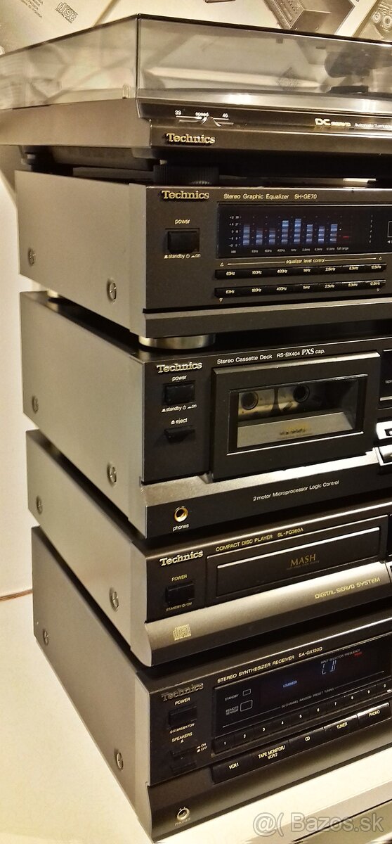 Zostava TECHNICS B02 gramofon, equalizer, deck, CD, receiver - 3