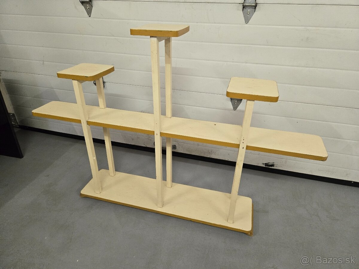 Drevený retro stojan na kvety 50-60 roky - 3