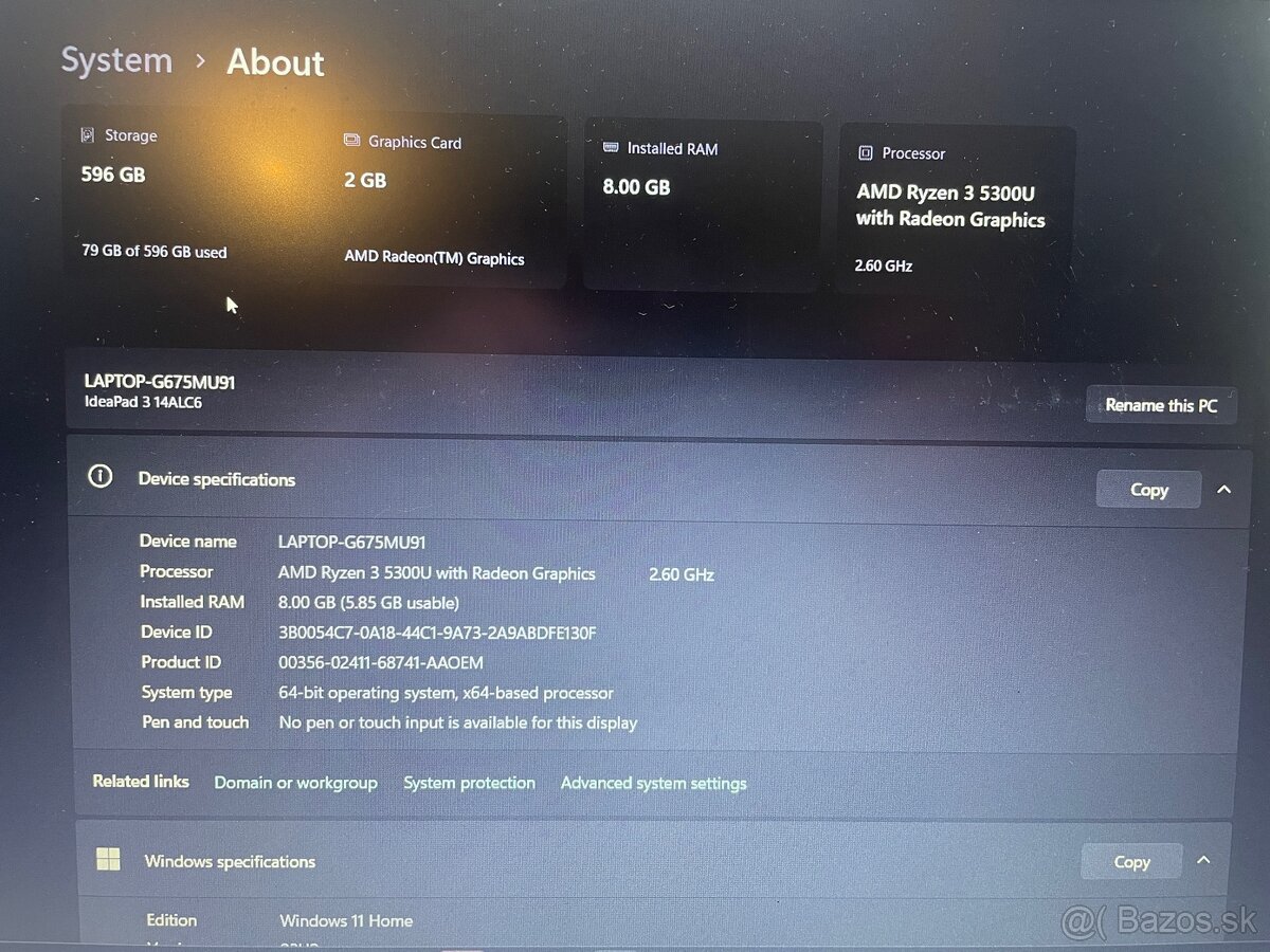 Lenovo Ideapad 3 Ryzen 3 5300U - 3