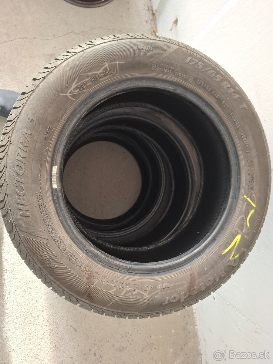 Plechové disky + Letné pneumatiky 175/65 r14 - 3